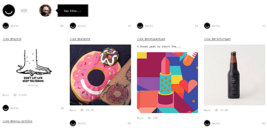 Features of Ello - Noise feed
