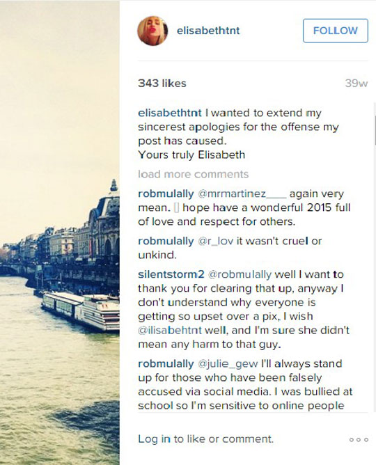 Elisabeth Von Thurn Instagram post apology to Maryse Dumas