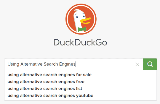 Using Alternative Search Engines