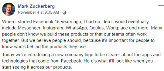 Mark Zuckerberg Post On Facebook