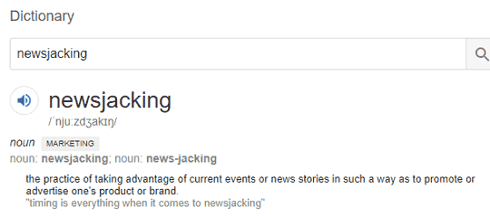 Newsjacking definition