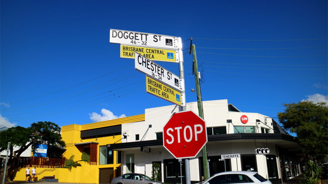 Street Signs In Brisbane Australia by Kris Olin