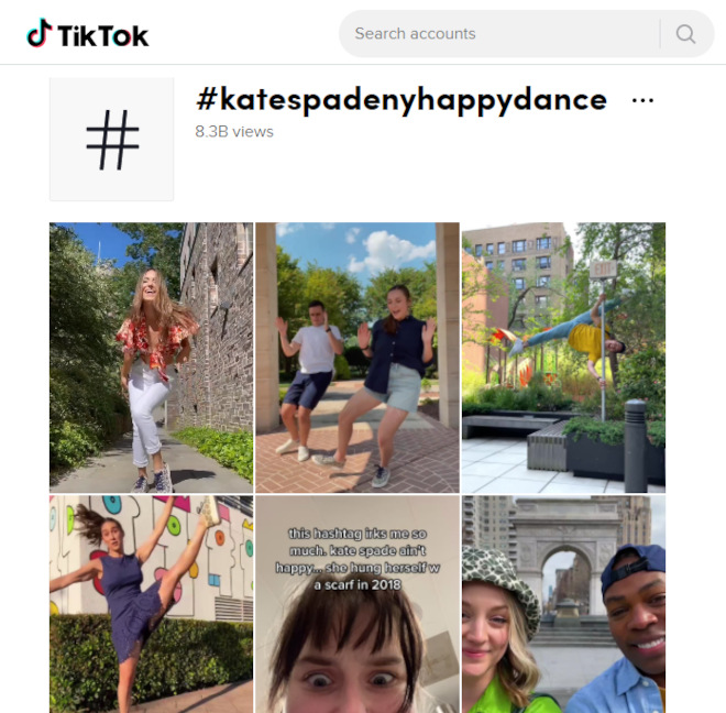Kate Spade’s Hashtag Challenges & User-Generated Videos