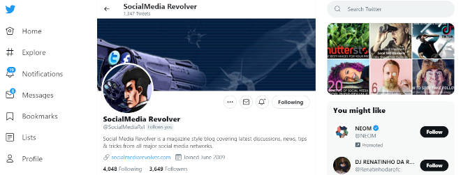 Follow Social Media Revolver On Twitter